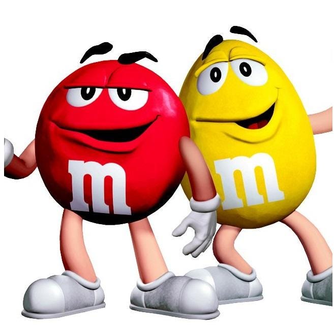 Yellow  M&m characters, Candy logo, Yellow m&m