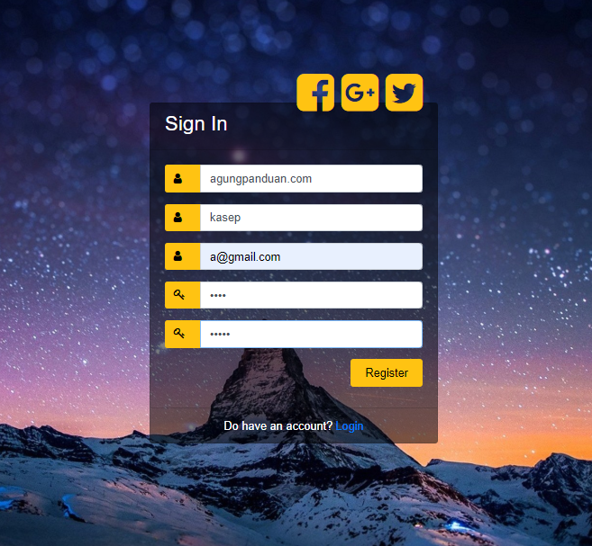 Registration Form ASP NET MVC Using SQLCommand