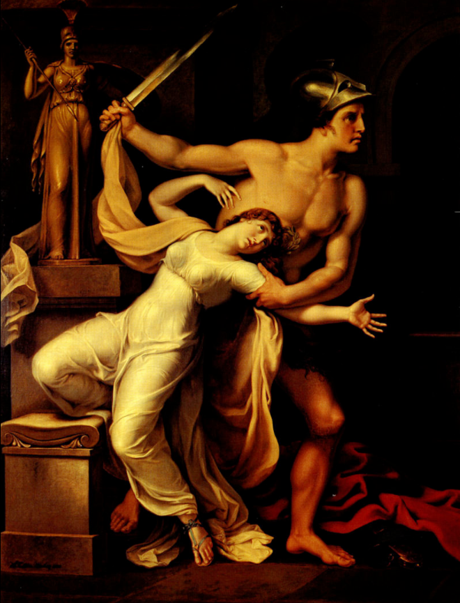 Ajax and Cassandra, Johann Heinrich Wilhelm Tischbein, 1806