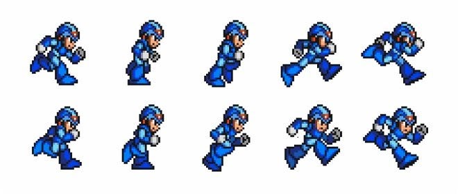 megaman x sprite grid