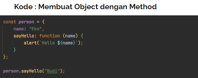 Javascript Part 51–59. Object Method | by Muhammad Hannan | Medium