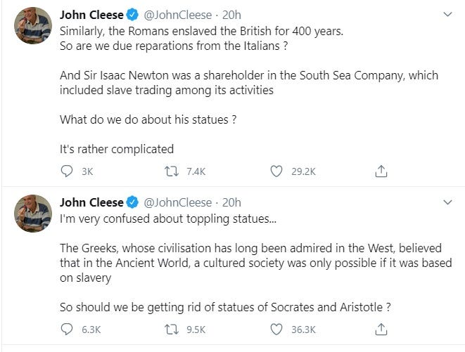 No, John Cleese, Confederate Statues Have Little Historical Value, But Only  Perpetuate Social Discord, by Glenn Rocess