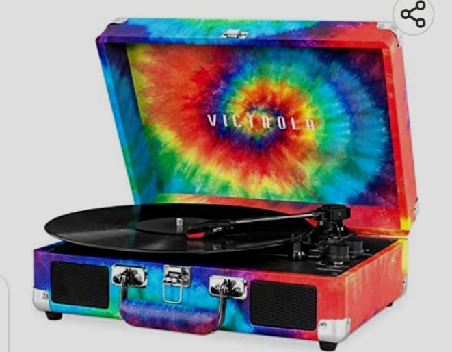 The Victrola portable suitcase record players classic design lets you