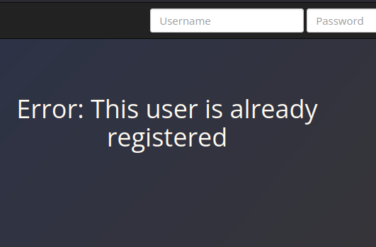 user already