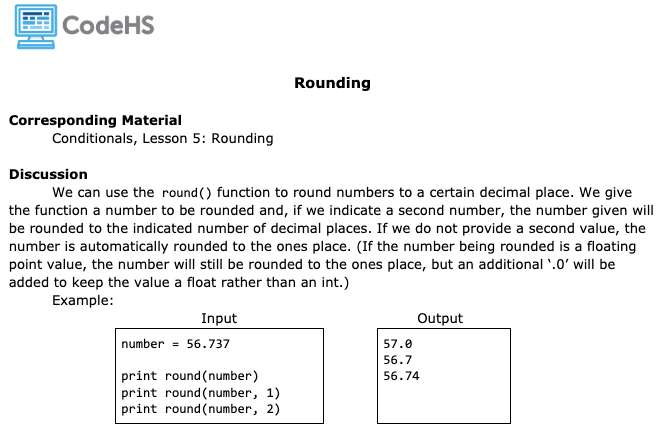 Intro to CS in Python June Updates | by Julia Carson | CodeHS ...