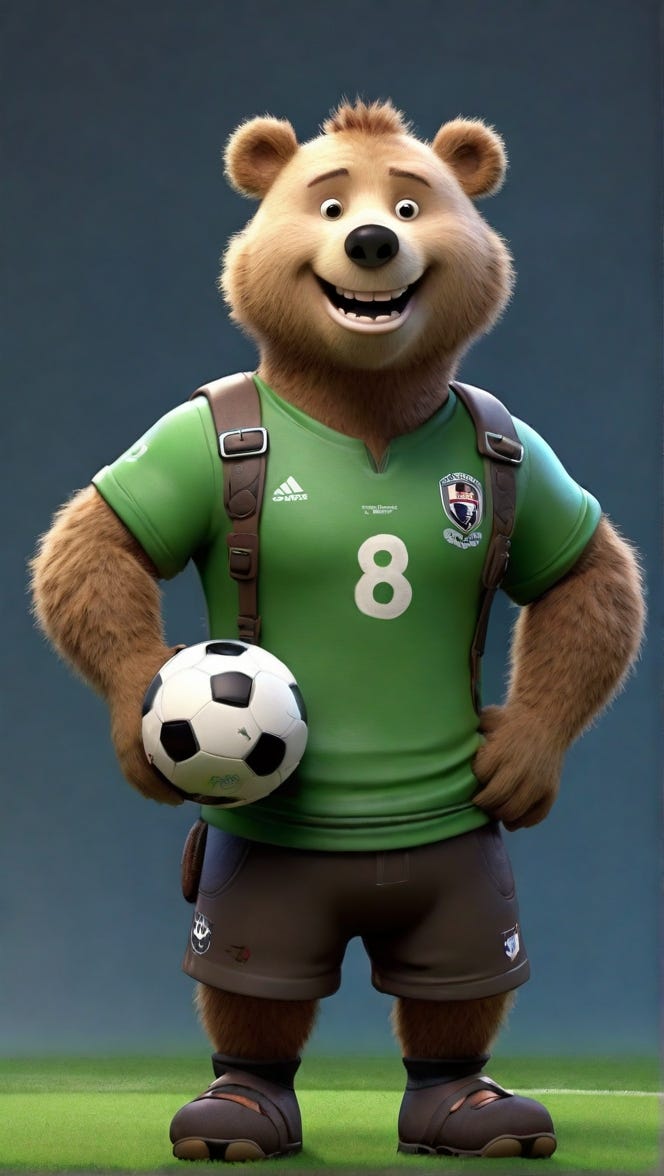$CACHO El oso cantábrico mascota del Rácing de Santander  — Ficha Técnica