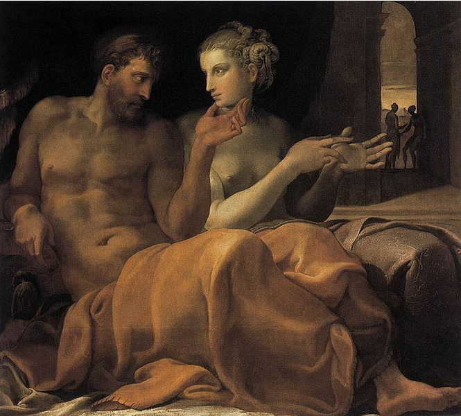 Francesco Primaticcio, (1505–1570) Ulysses (Odysseus in Greek mythology) and Penelope, circa 1545