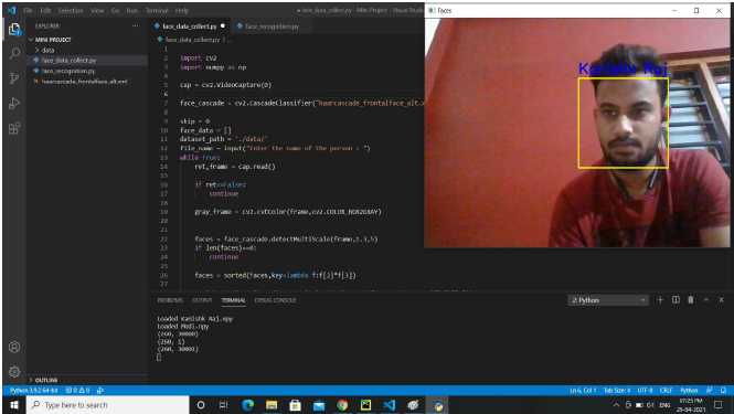 REAL TIME FACE RECOGNITION USING KNN | by Isha Dhanya | Medium