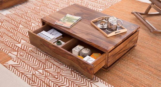 Low height table with outlet drawers