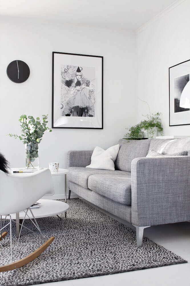 Décor do dia: sala de estar com estilo moderno e tons de preto