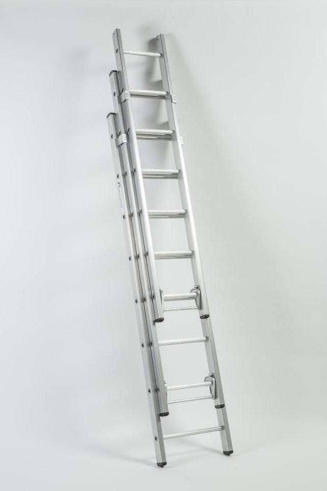 A ladder with an extension. One of the most important tools in your