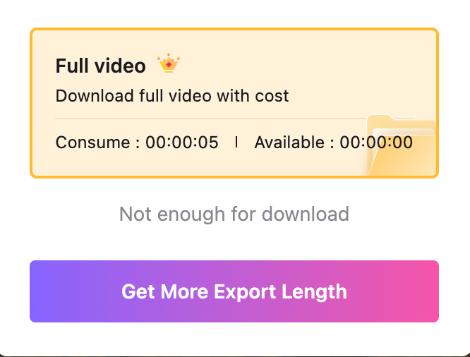 Buy a plan prompt in media.io upscaler