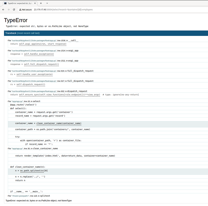 Debug Page