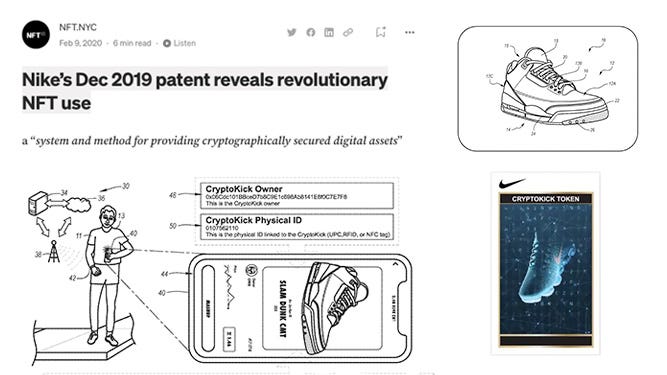 3yrs later… Nike's NFT patent yields $180m in revenue | by NFT.NYC | Medium