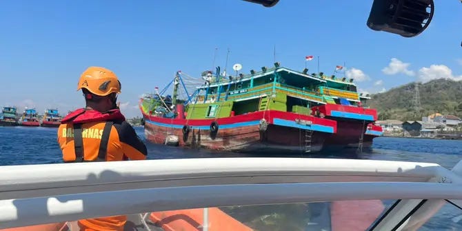 Seorang ABK Hilang di Selat Bali, Terjatuh Saat Lego Jangkar