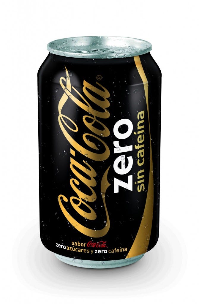 Coca-Cola - Zero Zero (Sin Cafeína), Lata 330 ml : : Alimentación  y bebidas