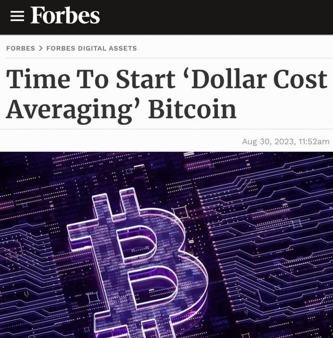 DollarCost Averaging Bitcoin The Time Is Now by The Pareto Investor
