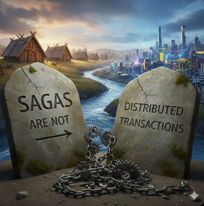 🧩 Sagas Are Not Distributed Transactions