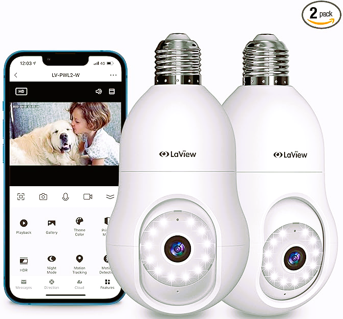 Light Socket Security Camera No matter where you are, always be aware