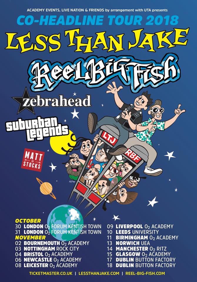 Reel Big Fish & Less Than Jake, O2 Ritz Manchester, 14/11/18, by R.A.  Hagan, Wired Noise