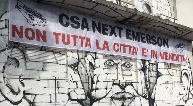 AAA: vendesi Csa nEXt Emerson, seducente centro sociale