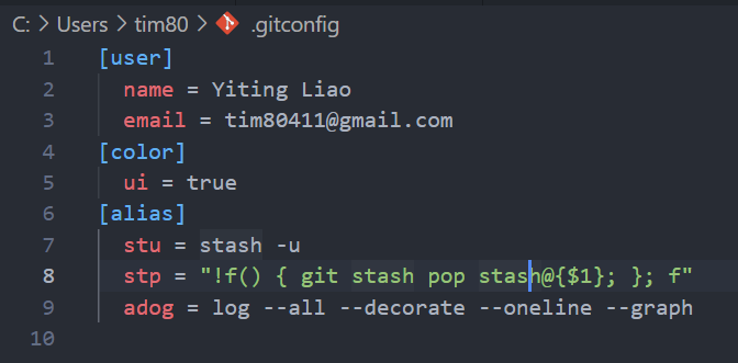 Git — alias(別名). 使用alias幫助你使用縮寫 | by Timothy Liao | Coding & Learning ...