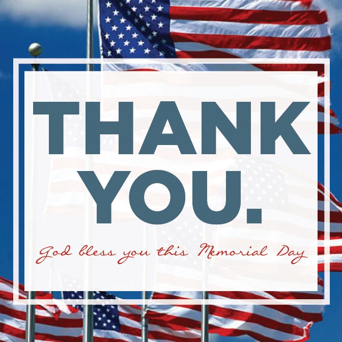 5 worthwhile ways to say thank you on Memorial Day | by c/curated | the ...