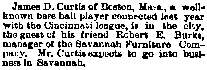 Burks and Curtiss, reunited; Savannah Morning News, January 20, 1892