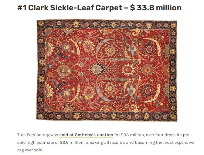Top 10 Most Expensive Rugs in the World by rug couture Medium