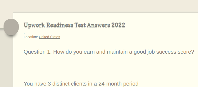 Upwork Readiness Test Answers 2022 - Education Blog for Learning - Medium