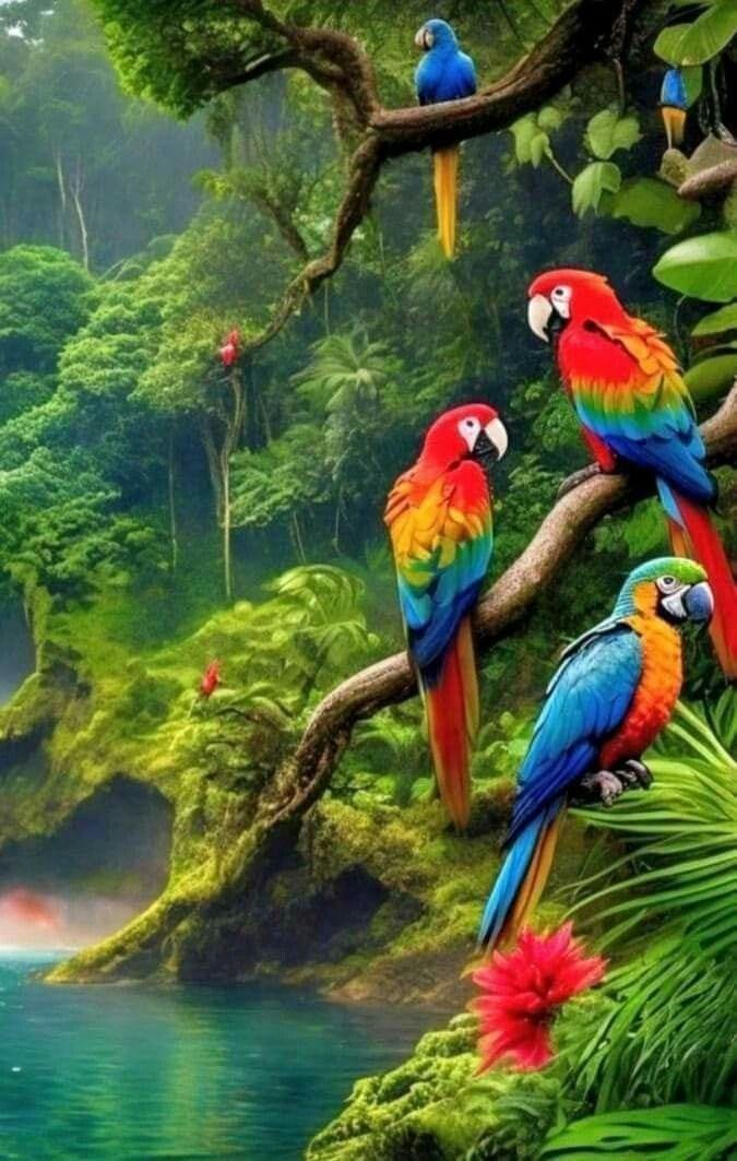 Visual Reference: The Colourful World Of Parrots Intelligence Socialization And