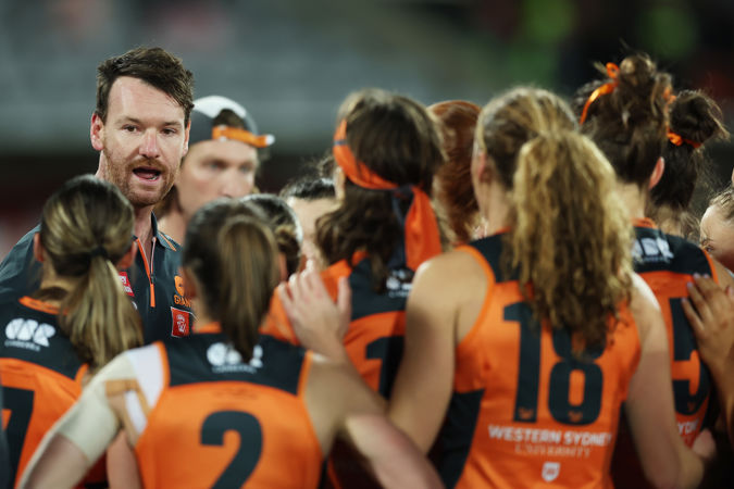 GWS Giants AFLW coach Cam Bernasconi — Photo by Mark Metcalfe (AFL Media)