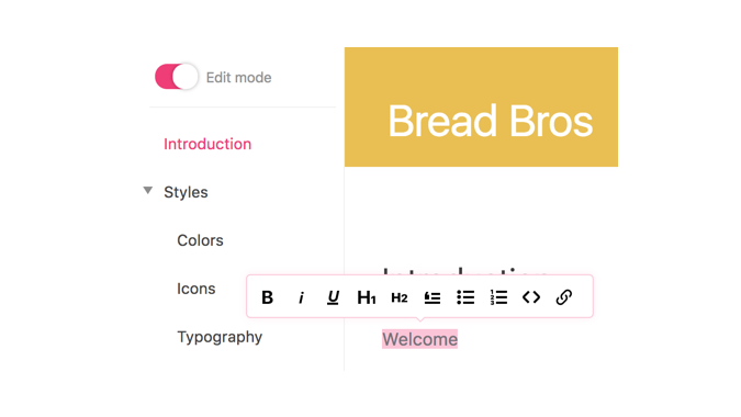 Introducing Edit Mode. Organize your styleguide exactly how… | by ...