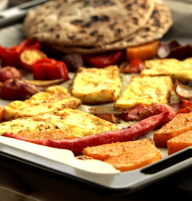 Halloumi Sheet Pan Meal for Two