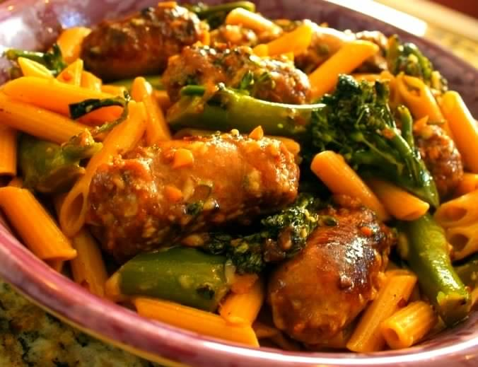 Italian — Penne with Sausage and Broccoli Rabe