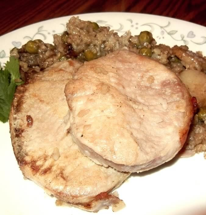 Pork — Slow Cooker Pork Chops and Rice
