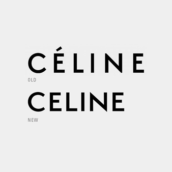 celine logo white