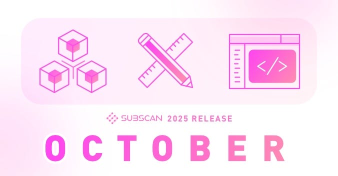 Subscan October 2025 Release