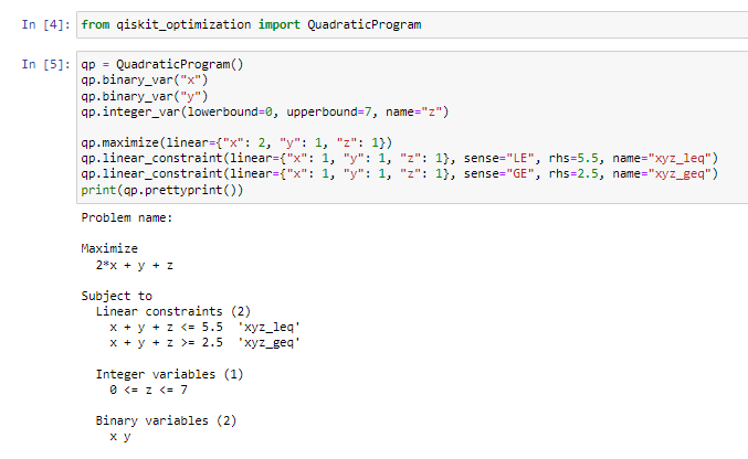 Qiskit-Optimization module Internals -Part 2 | by Grishma Prasad | Medium