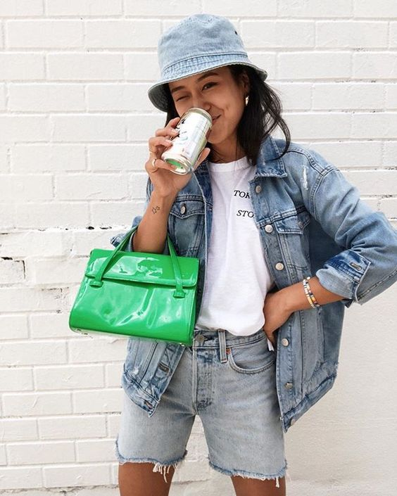 denim bucket hat