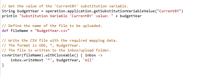 SOLUTION 2 — Oracle EPM Cloud — Alternate Solutions to use variables in integration mappings