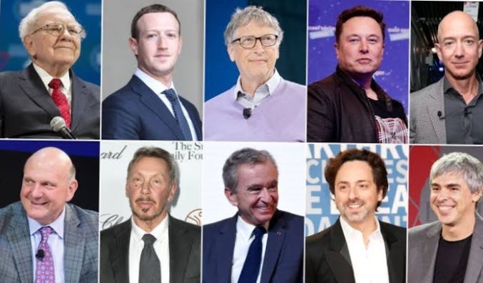 World Most top 10 richest Business man. 1.Bernard Arnault - Chairman and CEO  of LVMH (Moet Hennessy Louis Vuitton) - Net worth: $236.7 billion. 2.Elon  MuskElon Musk - CEO of Tesla and