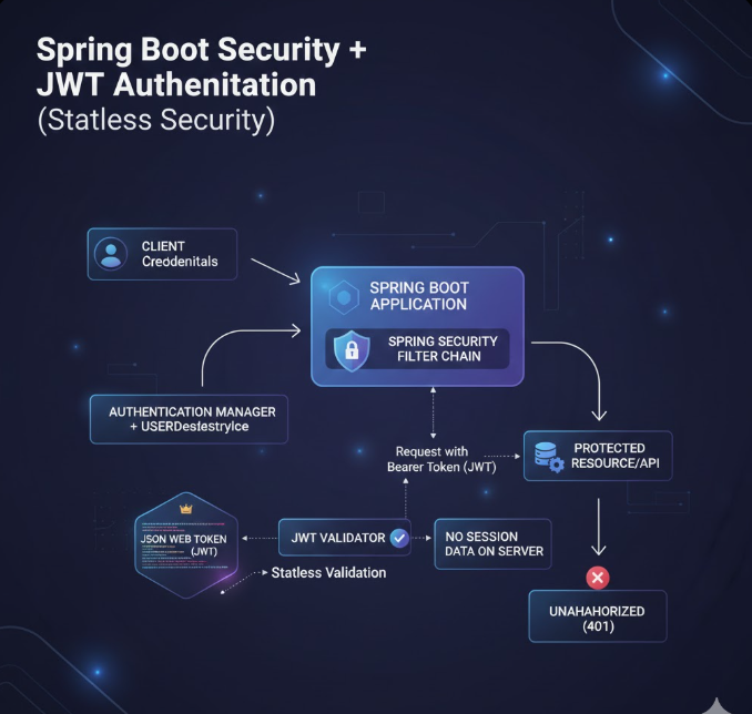 🔥 2. Spring Boot Security + JWT Authentication (Stateless Security ...
