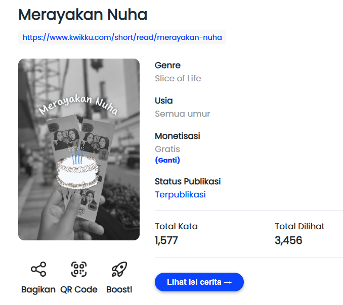 Tulisan yang ku hadiahkan untuk Nuha tahun 2024