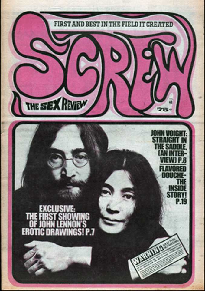 The Erotic Art of John Lennon — Historic First Showing in SCREW