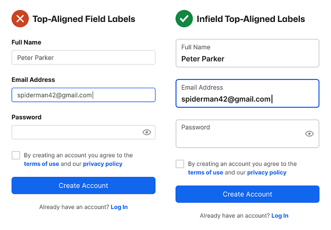 8 Rules for Switching to Infield Top-Aligned Form Labels