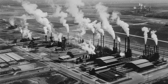 Bustling oil fields and refineries in Iran before nationalization… producing 640,000 barrels per day
