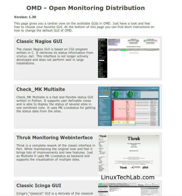 Linux monitoring tool: Install OMD (Open Monitoring Distribution) — LinuxTechLab