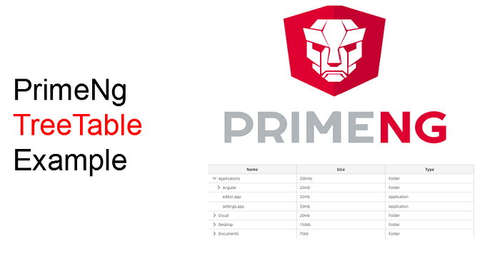 Angular Tree Table using PrimeNG