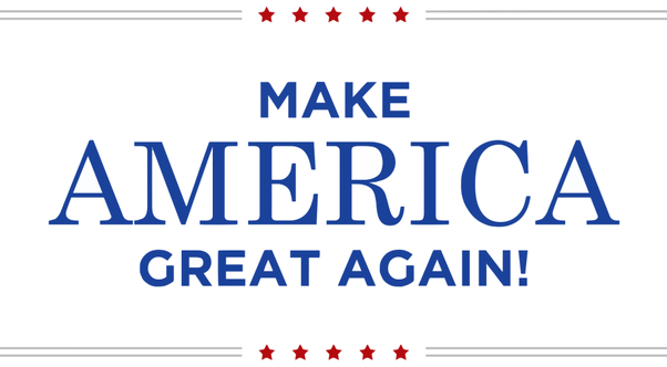 The (unkerned) typeface of Trump's 'Make America Great Again' campaign  slogan | by Martin Silvertant | Medium